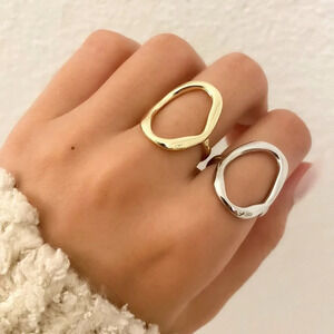 925 Sterling Silver Wave Ring Stackable Ring Band Dainty Ring Minimalist Ring